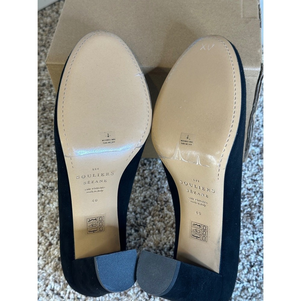 Sezane Black Suede Block Heel Round Toe Pumps Made in Italy Size 40 Womens
NWOT - Picture 7 of 8